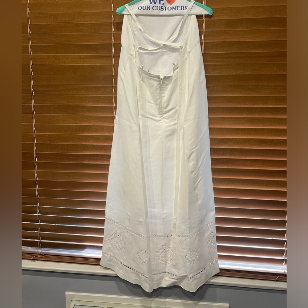 Madewell White Maxi Dress with Eyelet Trim - Picture 6 of 12